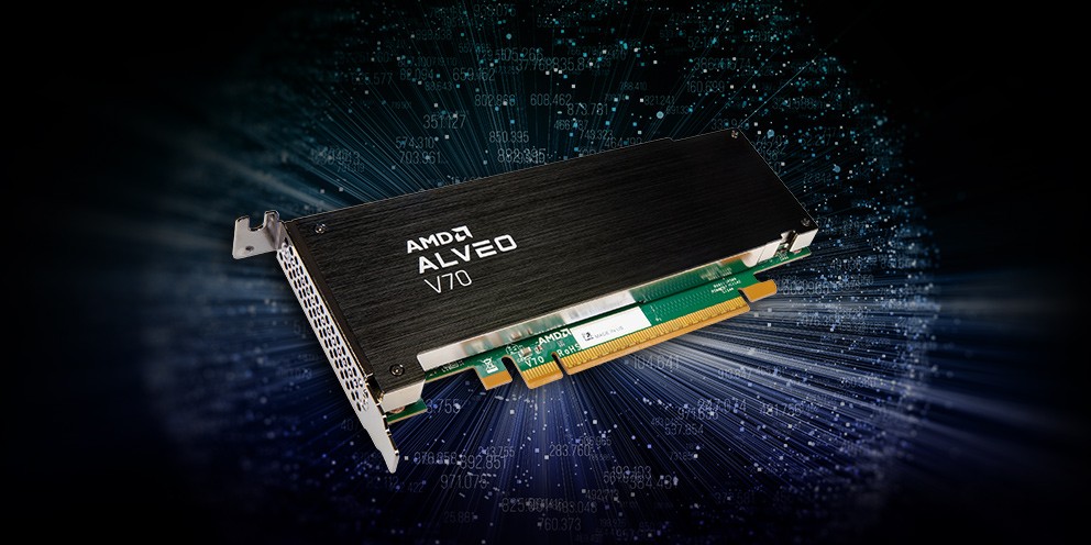 The Alveo™ V70 accelerator card